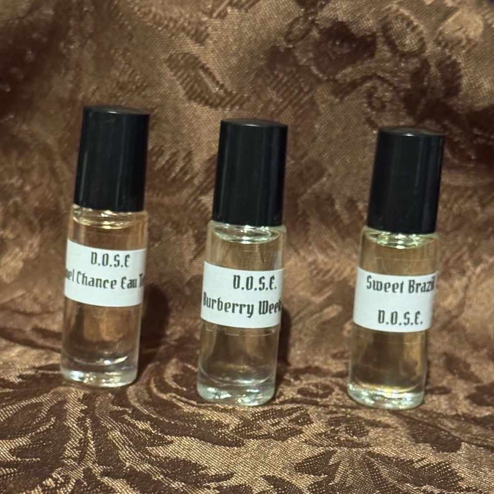 3 Women’s Roll-On Dram Bottles Tester Sample Oils B
